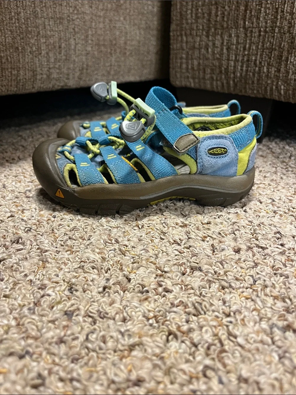 Keen Kids Blue and Lime Closed-Toe Water Shoes